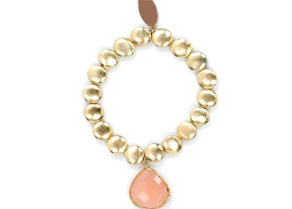 Gold Plated Womens Gemstone Bracelet